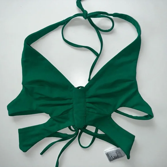 Edikted Green Butterfly Halter Cut Out Top | S - Picture 2 of 8